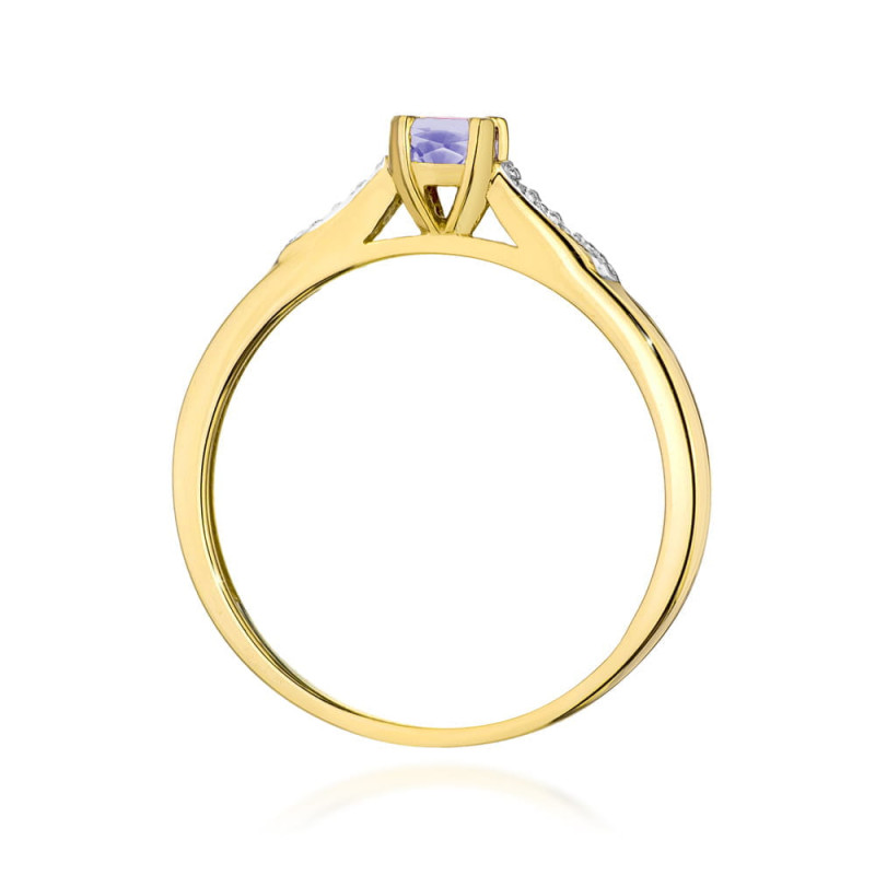 "Pierścionek W0466 Tanzanit 0,35ct żółte złoto - Daimana.pl: Naj