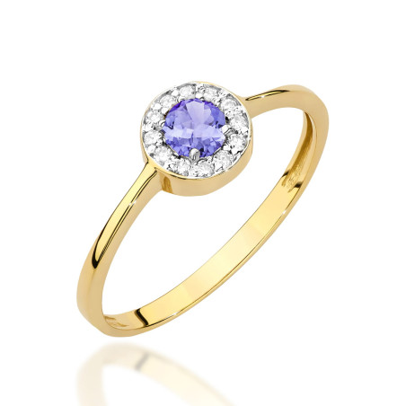 "Pierścionek W0616 Tanzanit 0,35ct żółte złoto | Daimana.pl | Ek