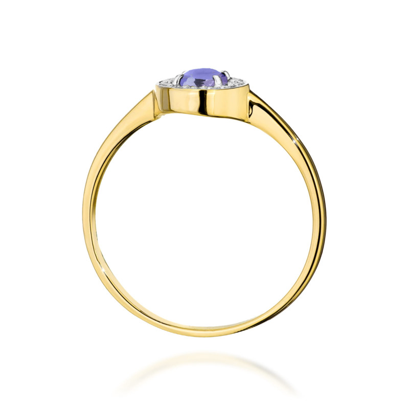 "Pierścionek W0616 Tanzanit 0,35ct żółte złoto | Daimana.pl | Ek