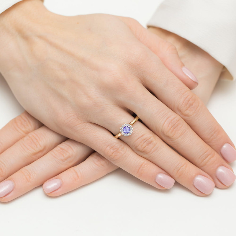 "Pierścionek W0622 Tanzanit 0,50ct żółte złoto - Daimana.pl | Na