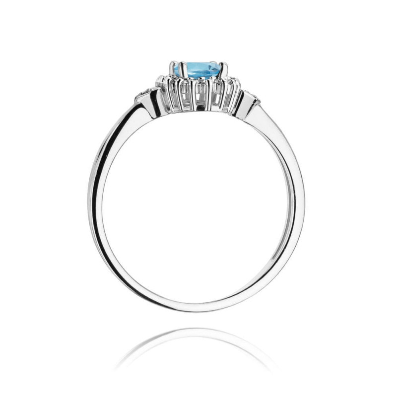 Pierścionek W312 Topaz 0,50ct białe złoto