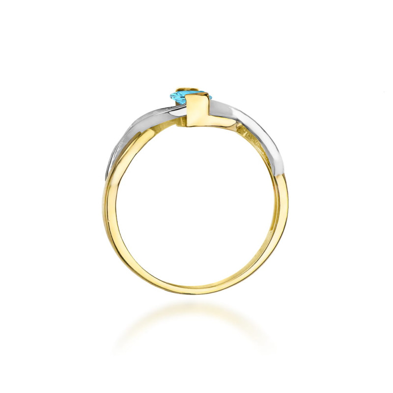 "Pierścionek W028 - Topaz 0,50ct w żółtym złocie | Daimana.pl"