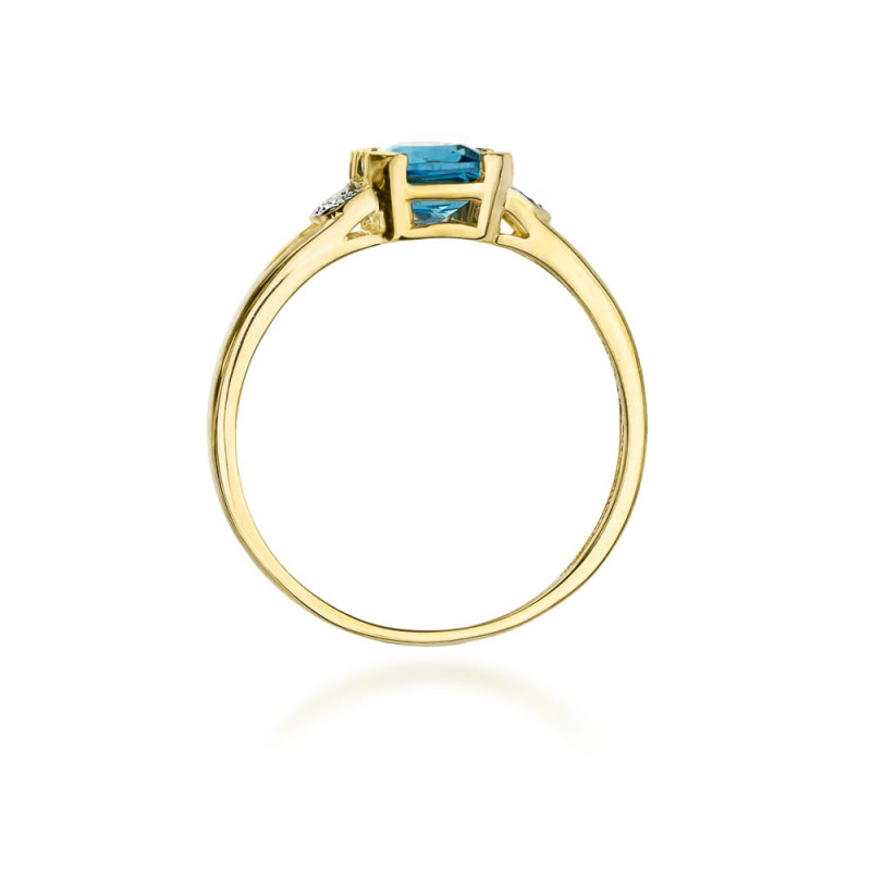 "Pierścionek W040 - Topaz 1,10ct w żółtym złocie | Daimana.pl: E