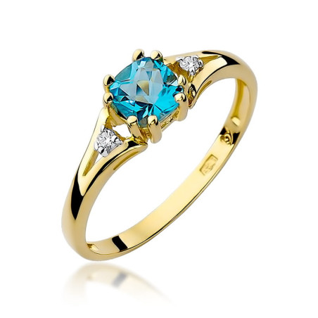 "Pierścionek W044 Topaz 0,70ct - Piękny i wyjątkowy pierścionek z