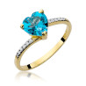 "Pierścionek W050 Topaz 1,20ct - Luksusowy pierścień z żółtego