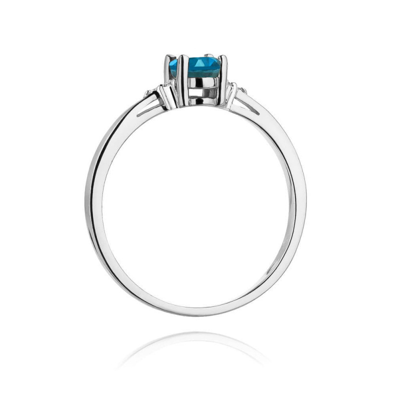 Pierścionek W301 Topaz London Blue 0,50ct białe złoto