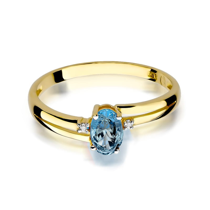 "Pierścionek W068 Topaz 0,50ct żółte złoto - Daimana.pl: Ekspert