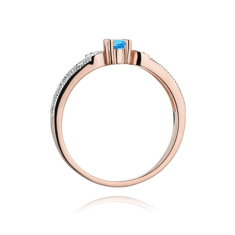 Pierścionek W411 Topaz 0,15ct różowe złoto