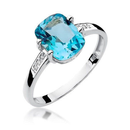 Pierścionek W038 Topaz 2,40ct białe złoto