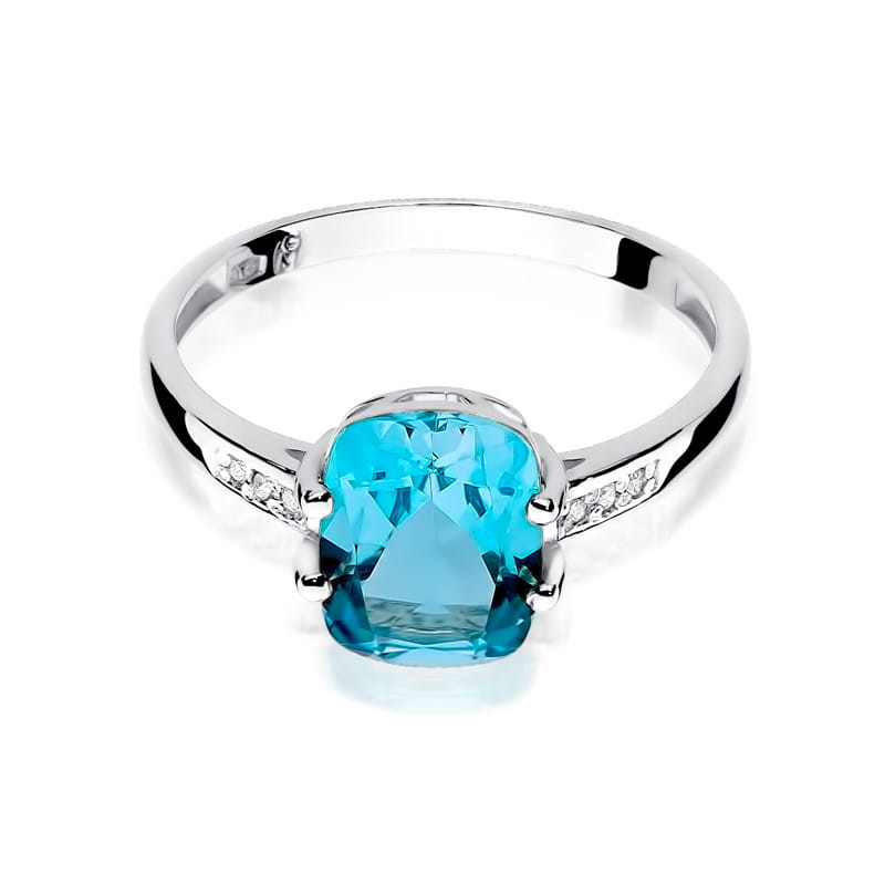Pierścionek W038 Topaz 2,40ct białe złoto