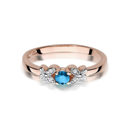 Pierścionek W414 Topaz 0,15ct różowe złoto