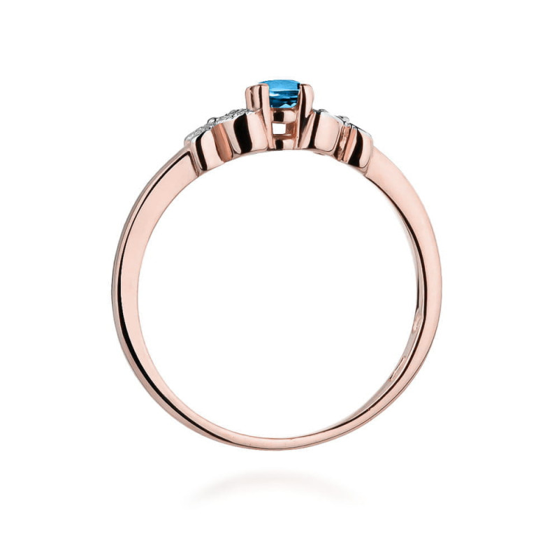 Pierścionek W414 Topaz 0,15ct różowe złoto