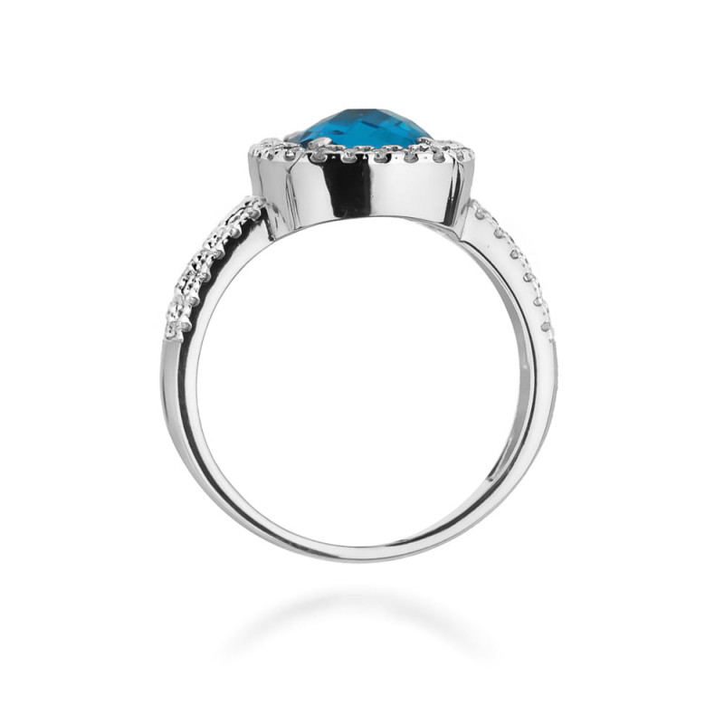 Pierścionek W313 Topaz 3,00ct białe złoto