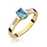 "Pierścionek W078 Topaz 0,65ct żółte złoto - Daimana.pl: Ekskluz