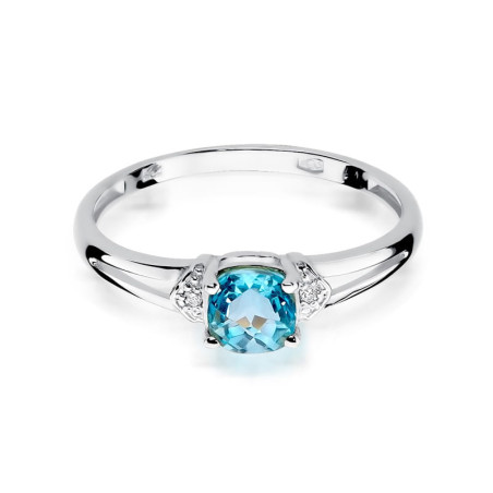 Pierścionek W039 Topaz 0,70ct białe złoto