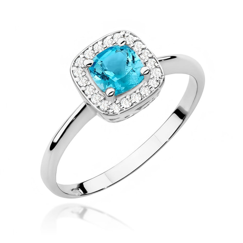 Pierścionek W514 Topaz 0,70ct białe złoto