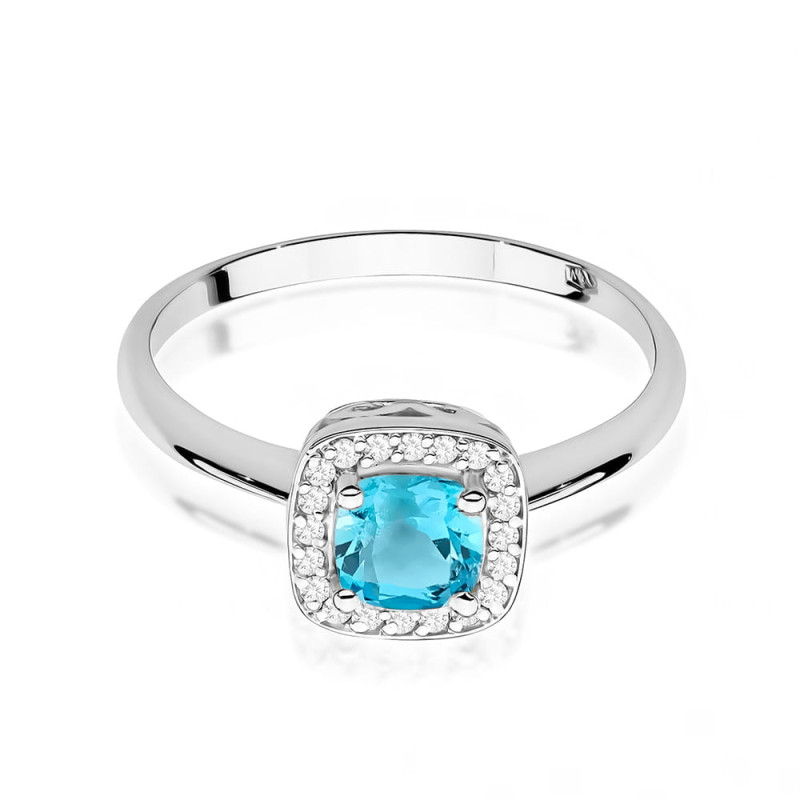 Pierścionek W514 Topaz 0,70ct białe złoto