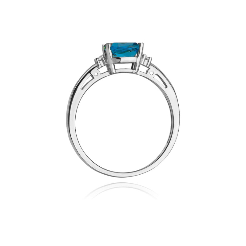 Pierścionek W003 Topaz 1,10ct białe złoto