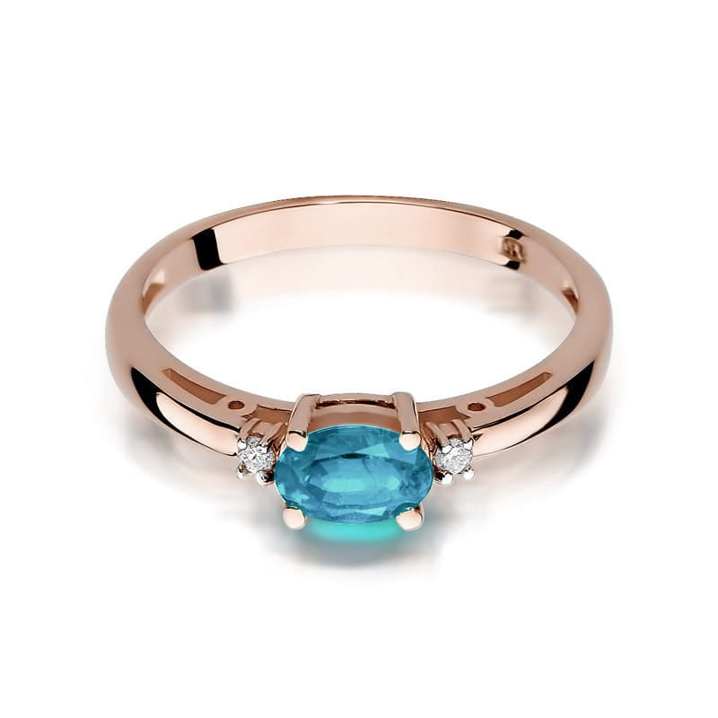 Pierścionek W006 Topaz 0,50ct różowe złoto