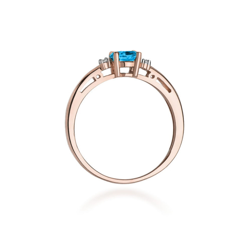 Pierścionek W006 Topaz 0,50ct różowe złoto