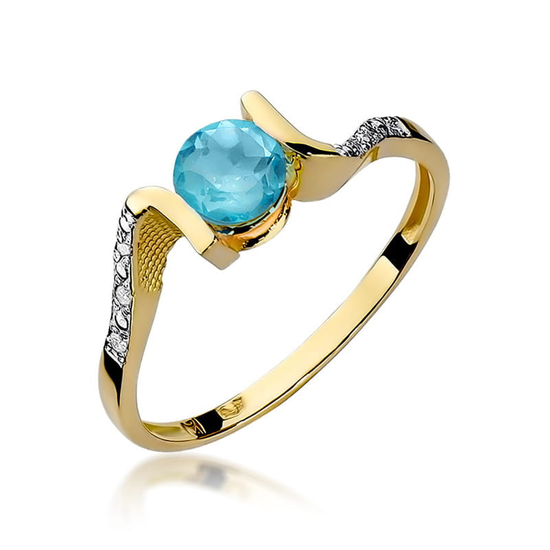 "Pierścionek W120 Topaz 0,50ct - Elegancki i wyjątkowy pierścień 