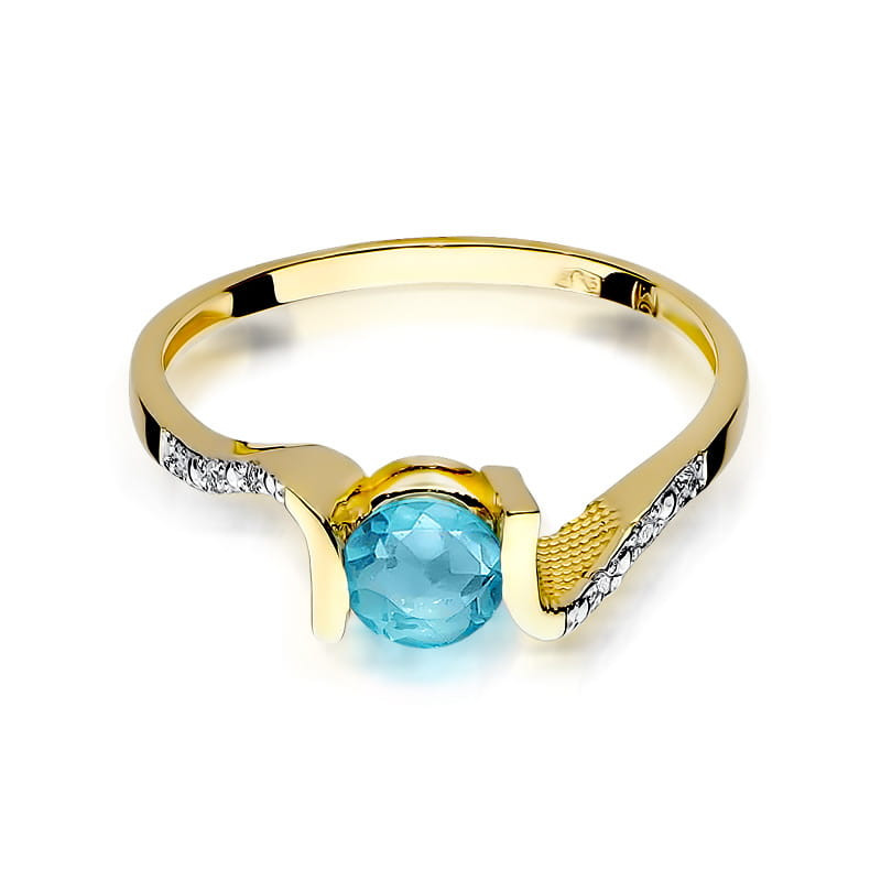 "Pierścionek W120 Topaz 0,50ct - Elegancki i wyjątkowy pierścień 