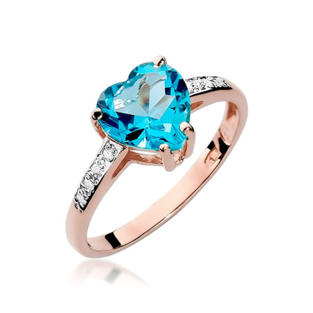 Pierścionek W031 Topaz 1,20ct różowe złoto