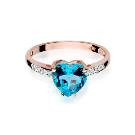 Pierścionek W031 Topaz 1,20ct różowe złoto
