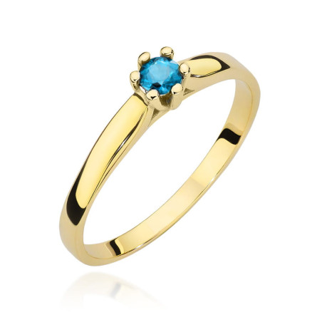 "Pierścionek W222 Topaz 0,15ct - Najwyższa jakość i styl marki Da