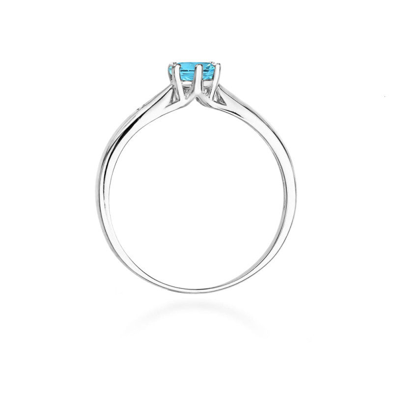 Pierścionek W074 Topaz 0,50ct białe złoto