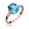Pierścionek W038 Topaz 2,40ct różowe złoto