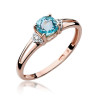 Pierścionek W039 Topaz 0,70ct różowe złoto