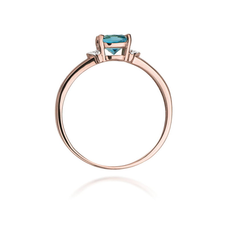 Pierścionek W039 Topaz 0,70ct różowe złoto