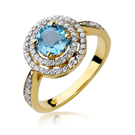 "Pierścionek W274 Topaz 0,80ct - Daimana.pl: Wyjątkowy pierścień 