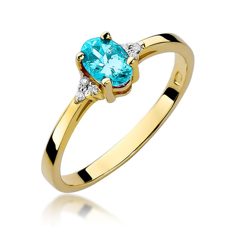 "Pierścionek W301 Topaz 0,50ct - Daimana.pl: Wyjątkowy design i jak