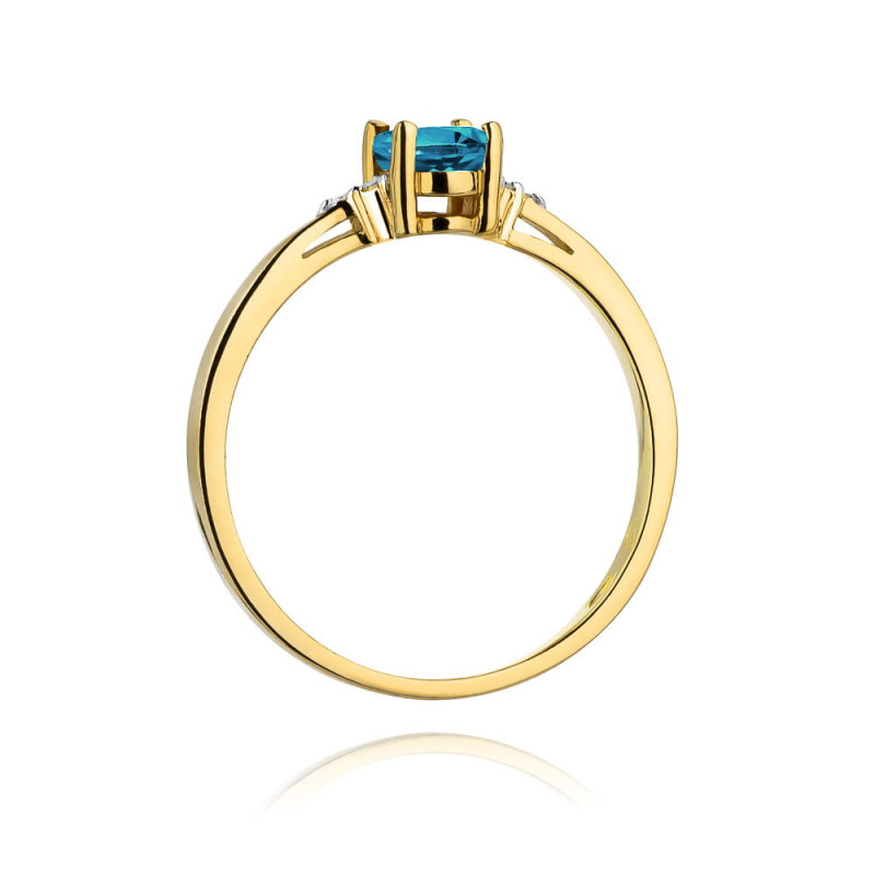 "Pierścionek W301 Topaz 0,50ct - Daimana.pl: Wyjątkowy design i jak