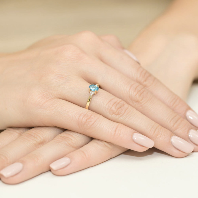 "Pierścionek W301 Topaz 0,50ct - Daimana.pl: Wyjątkowy design i jak