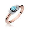 Pierścionek W043 Topaz 0,50ct różowe złoto