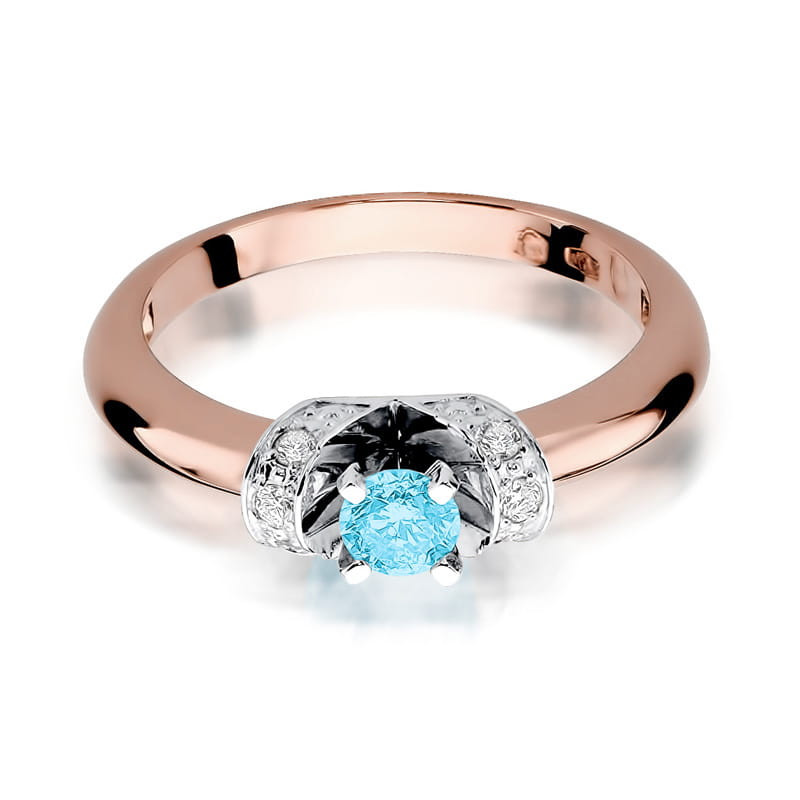 Pierścionek W043 Topaz 0,50ct różowe złoto