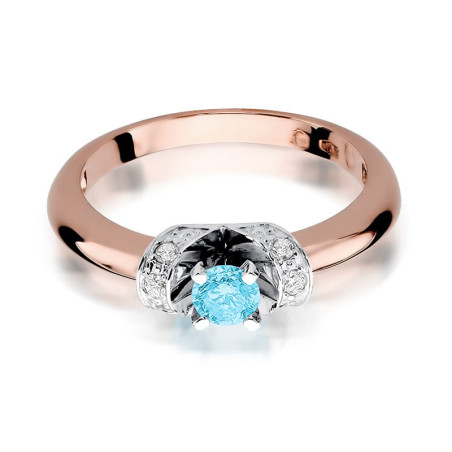 Pierścionek W043 Topaz 0,50ct różowe złoto