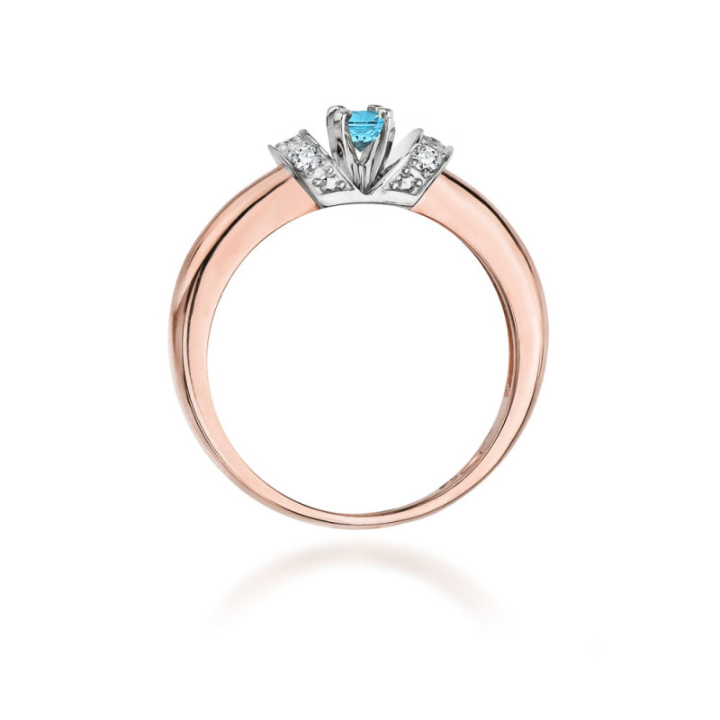 Pierścionek W043 Topaz 0,50ct różowe złoto