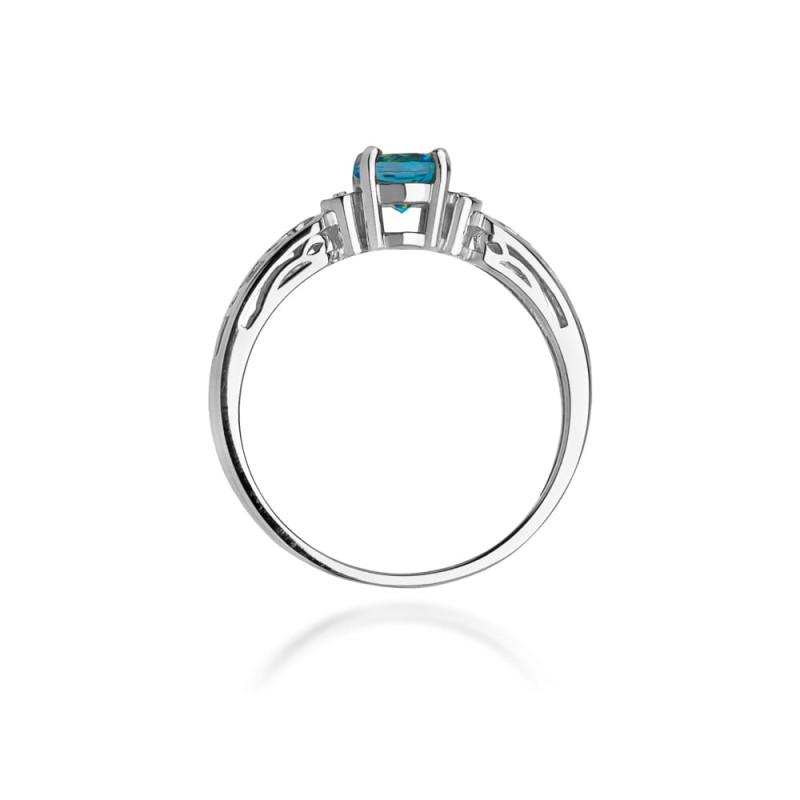 Pierścionek W014 Topaz 0,50ct białe złoto