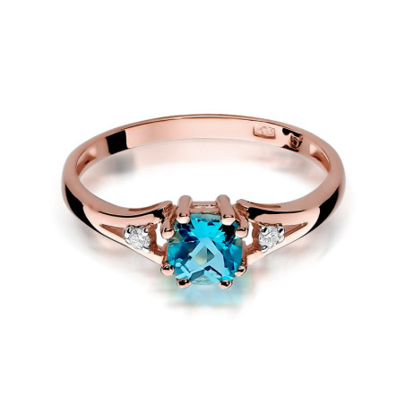 Pierścionek W044 Topaz 0,70ct różowe złoto