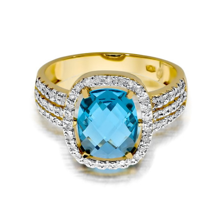 "Pierścionek W313 Topaz 3,00ct - Wyjątkowy wybór w żółtym złoc