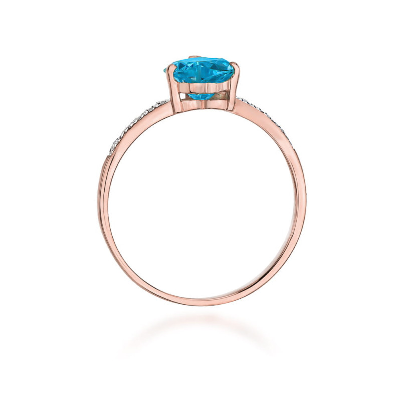 Pierścionek W050 Topaz 1,20ct różowe złoto