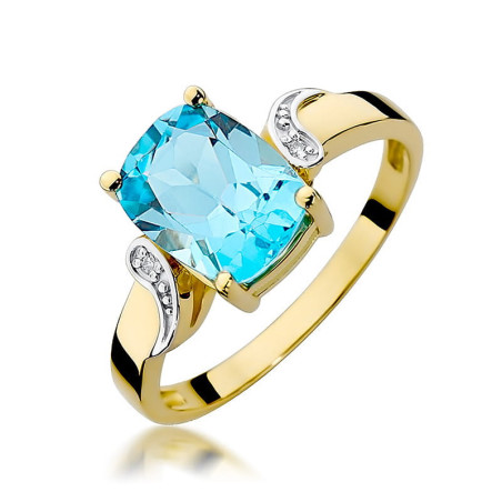 "Pierścionek W400 Topaz 2,40ct żółte złoto - Daimana.pl: Wyjątk