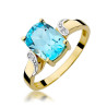 "Pierścionek W400 Topaz 2,40ct żółte złoto - Daimana.pl: Wyjątk