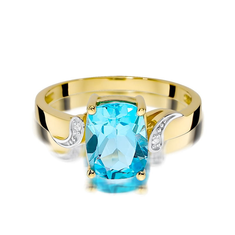 "Pierścionek W400 Topaz 2,40ct żółte złoto - Daimana.pl: Wyjątk