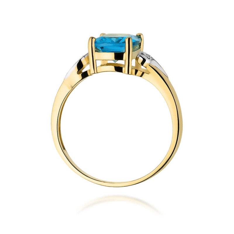 "Pierścionek W400 Topaz 2,40ct żółte złoto - Daimana.pl: Wyjątk