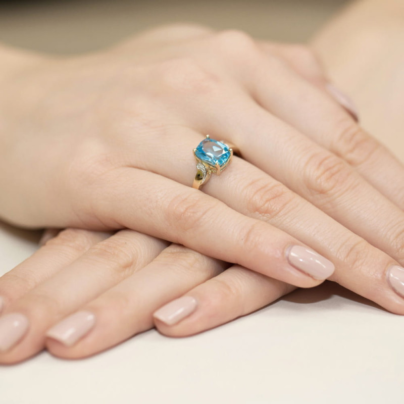 "Pierścionek W400 Topaz 2,40ct żółte złoto - Daimana.pl: Wyjątk